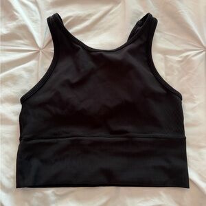 lululemon athletica Black Ribbed Sports Bra